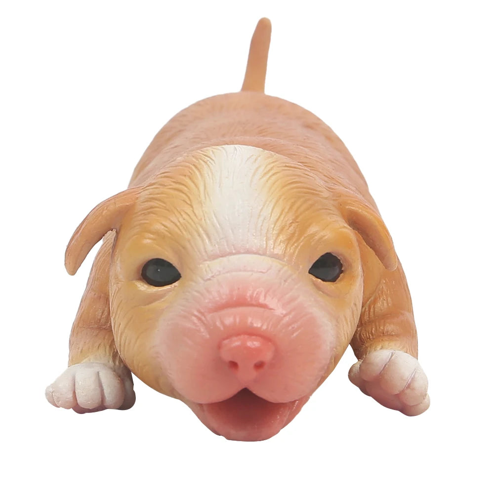 IVITA 18CM Full Silicone Reborn Dog Doll Unpainted with Realistic Eyes Collectible Art Toy for Children Christmas Gift