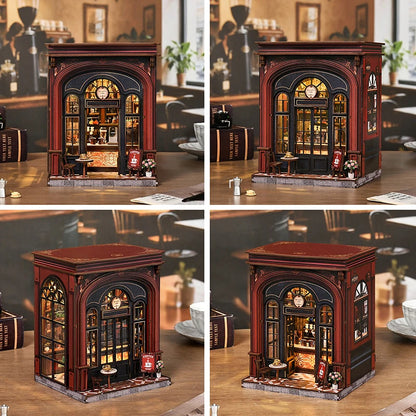 DIY Wooden Handmade Book Nook Dollhouses Building Kits 3D Puzzles Wooden Doll Houses Desk Home Decor Toys For Adult Gifts