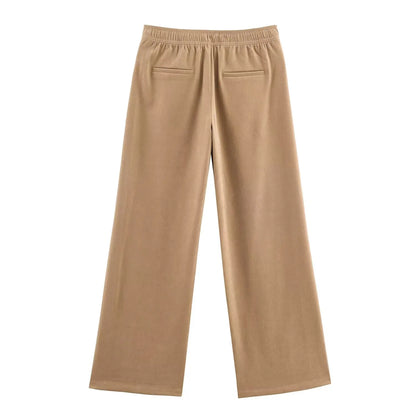 Autumn Pants Sets Women's 2025 New Fashion Loose Elegant Warm Women's Sets Chic Street Travel Holiday Autumn 2-piece Suits