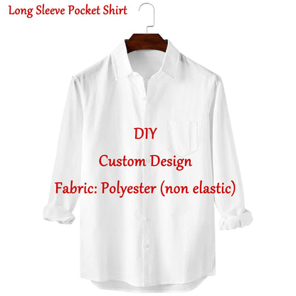 Customized Men's Shirts Summer Hawaiian Short Sleeve Women 3D Custom Design Tops T-shirt Factory Outlet Long Sleeve Shirt