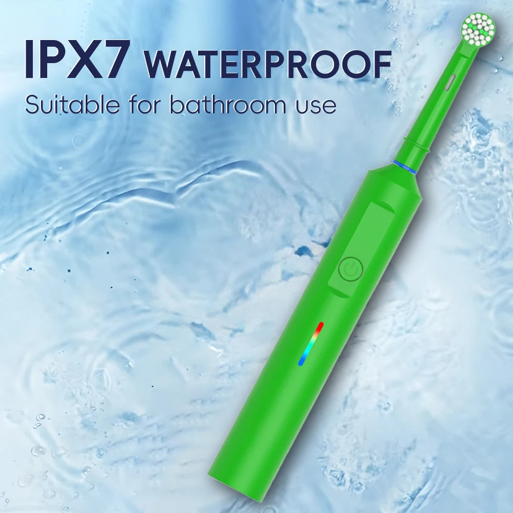 Rotation Cleaning Electric Toothbrush -3 Modes & Smart Timer, USB Charging & Brush Heads, Compatible with Oral B Toothbrush Head