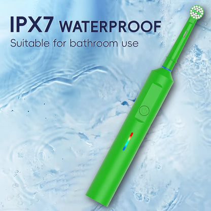 Rotation Cleaning Electric Toothbrush -3 Modes & Smart Timer, USB Charging & Brush Heads, Compatible with Oral B Toothbrush Head