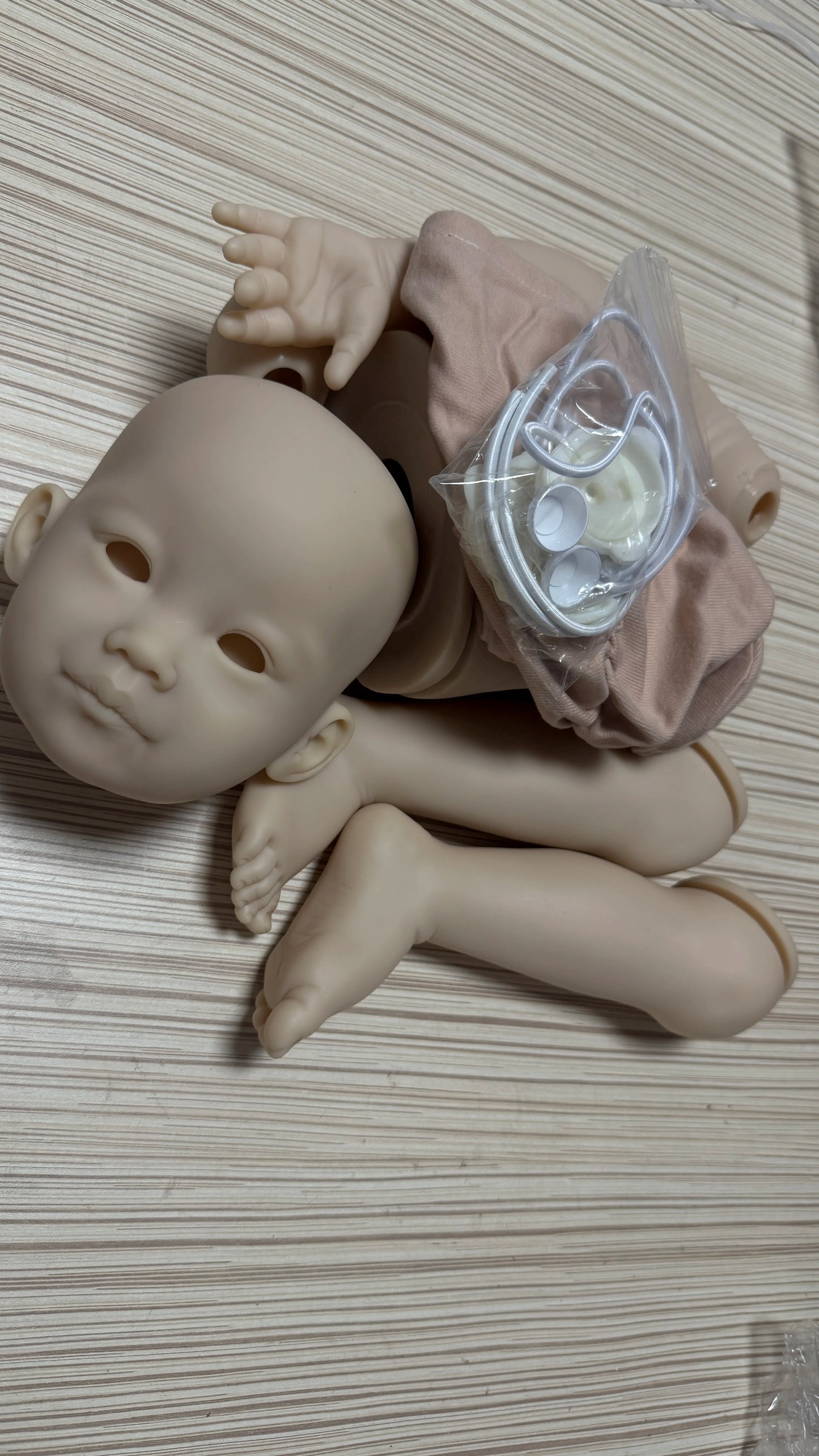 NPK 32Inch 81CM Huge Size Unpainted Unassembled Reborn Leonie Toddler Baby DIY Doll Kit with Body and Eye