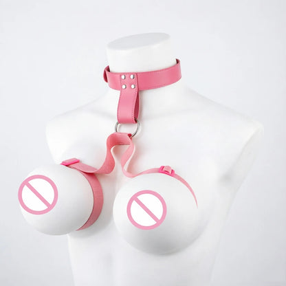 QKKQ Chest Harness Belt PU Leather And Webbing Erotic Bra Breast Flirting Chest Binder Breast Bondage BDSM Sex Toys For Women