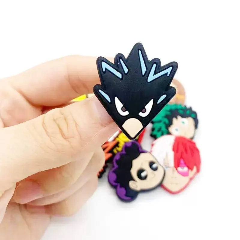10-100Pcs Japanese Manga Shoe Charms My Hero Academia Clog Sandal Accessories DIY Shoe Decoration Wristband Party X-mas Gifts
