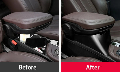 LHD Car Central Seat Armrest Box Console Storage Container Organizer Tray Interior For BMW X1 F48 X2 F39 2016-21 Car Accessories
