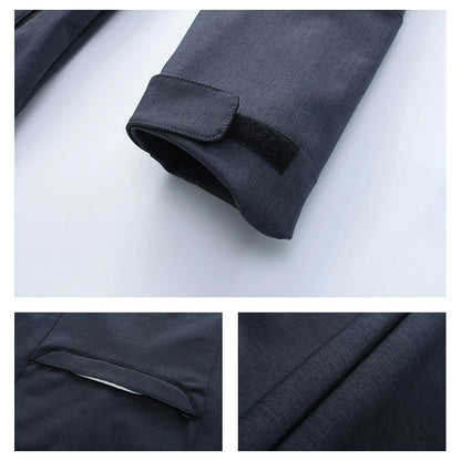 2024 Casual Winter Men Jackets Fleece Thick Pants Men's Sets Warm Waterproof Hooded Coats Male Cargo Pants Tactical Suits M-4XL