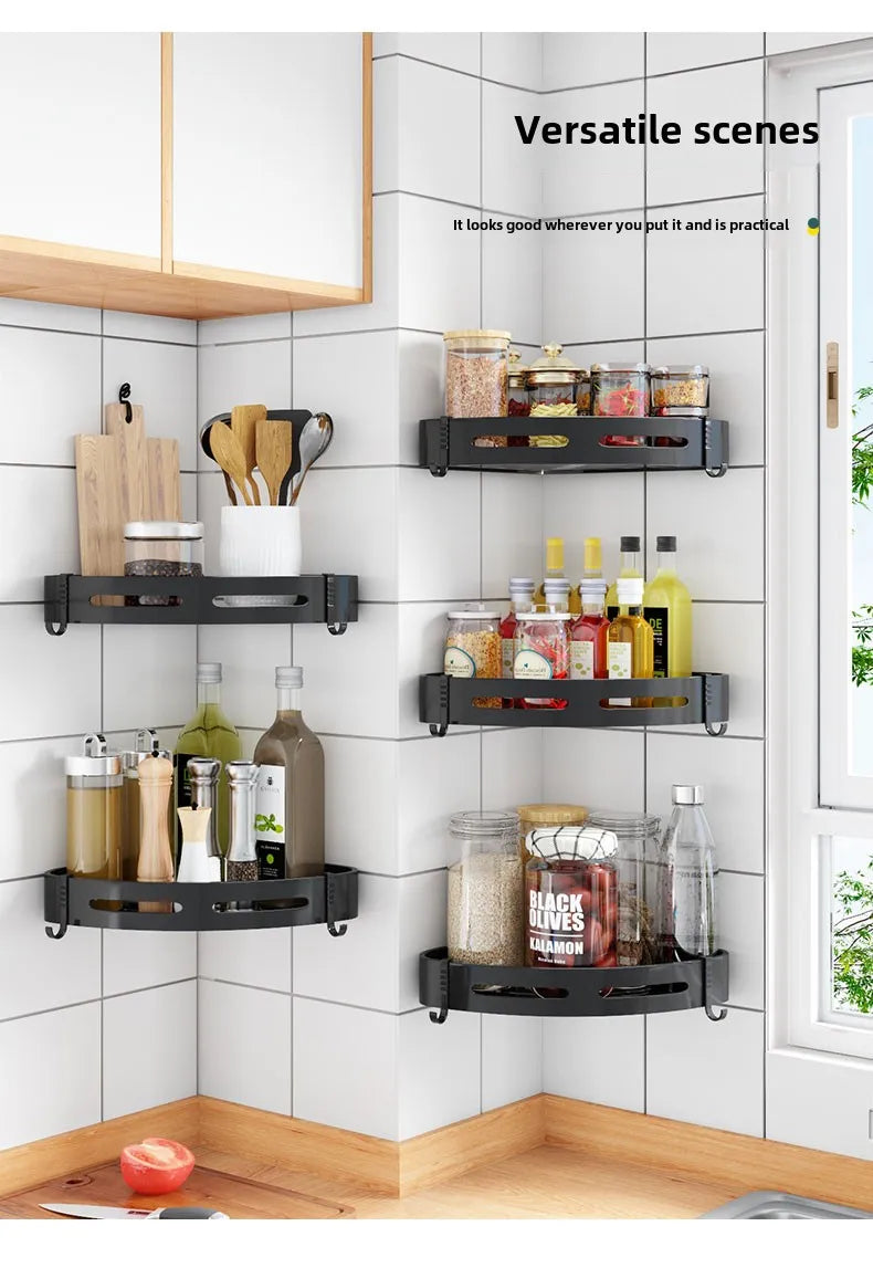3/2/1 PCS Adhensive Bathroom Shampoo Holder Shower Caddy Shelves Storage No Drill Shelf Corner Towel Holder Shelves For Bathroom