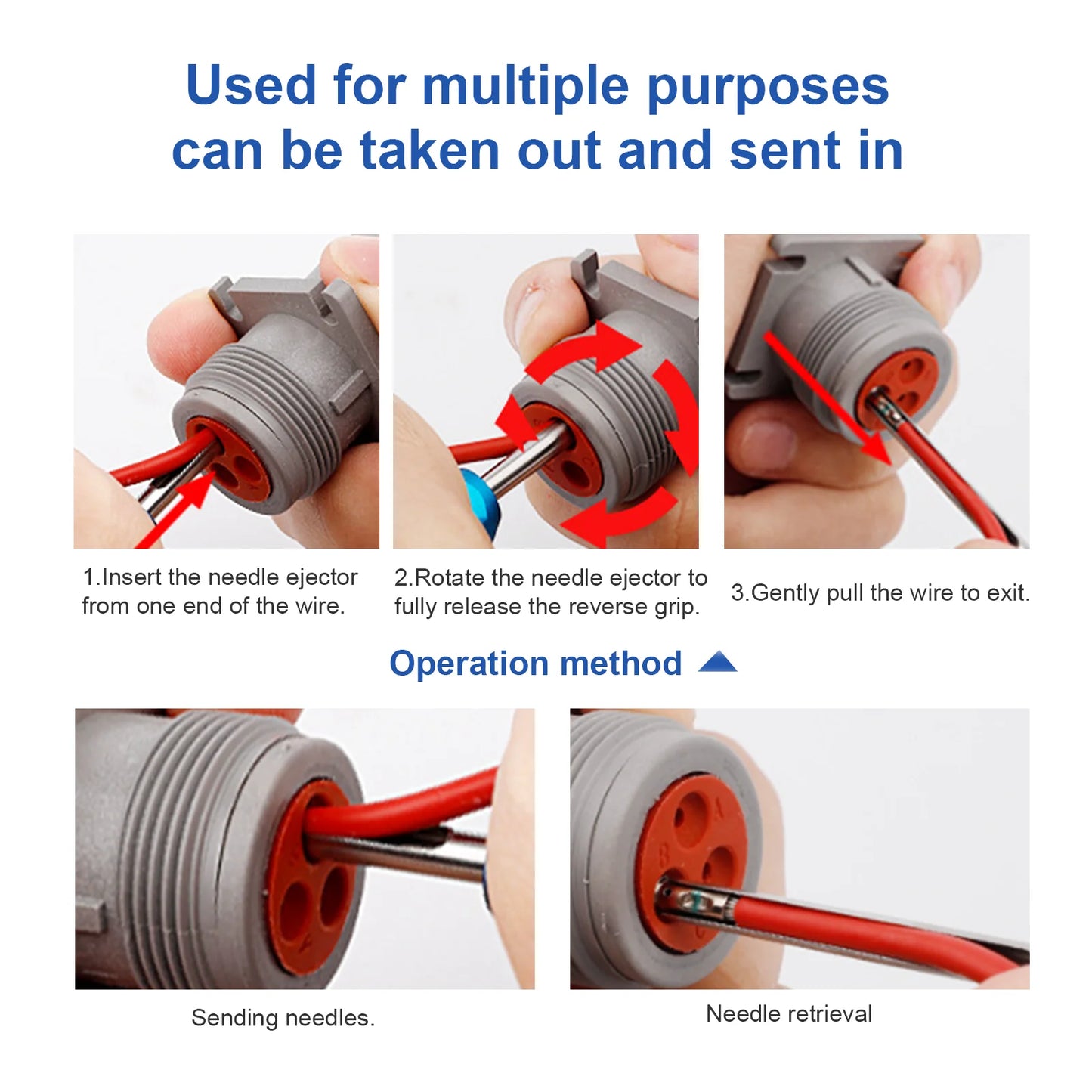 Car disassembly tool kit, wire plug connector, pin extractor, puller, release device, suitable for DT DTM DTP series
