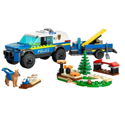 Compatible with the city series police department big hunt boy assembling building block toy children's Day gift police dog60370
