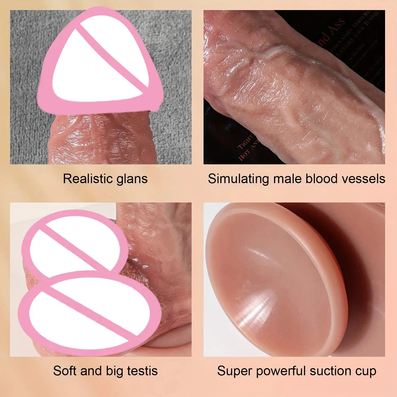 Super Realistic Dildo Waterproof Silicone Penis Adult Sex Toys Anal Vagina Masturbator Dildo with Suction Cup Cock Gode Massager
