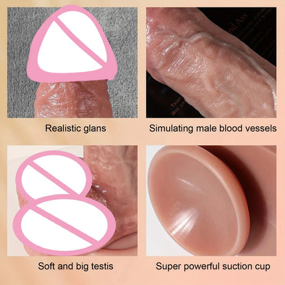 Super Realistic Dildo Waterproof Silicone Penis Adult Sex Toys Anal Vagina Masturbator Dildo with Suction Cup Cock Gode Massager