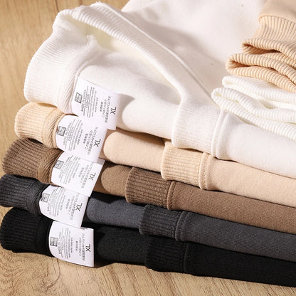 Top Quality New Brand Casual Fashion Crewneck Simple Trendy Loose Fit Pullover No Hood Hoodies Sweatshirts Mens Clothes 2025