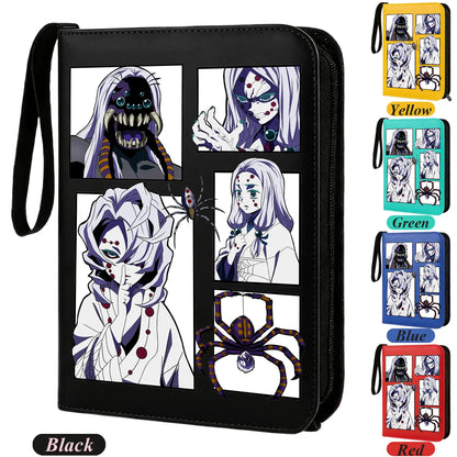 400pcs Anime Demon Slayer Zipper Card Album Book Collection Card Storage Folder Hold Tanjiro Game Cards Binder Holder Protector