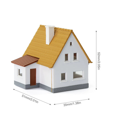 Evemodel N Scale Model Dwelling House Pre-built Painted Two-story Building