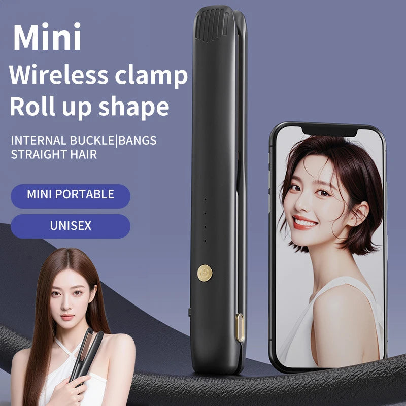 Hair straightener, bangs curling clip, straightening board, dual-use curling clip