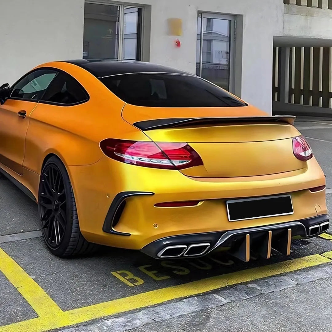 For Mercedes Benz C Class W205 4Door C180 C200 C250 C300 C450 C43 Sedan 2014-2022 Rear Spoiler Wing Splitter Tuning Body Kit