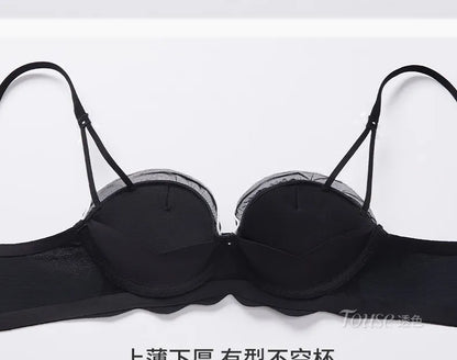 YUQI Elegant Lace Bra Set 2026 - Push Up Half Cup for Small Chest, Support & Anti Sagging, Sexy Back Design | Lingerie S-XL Suit