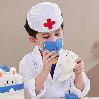 Simulation Dentist Box Doctor Pretend Role Play Kit Educational Game Role-playing Games Kid Stethoscope Doctor Set Blue/Pink