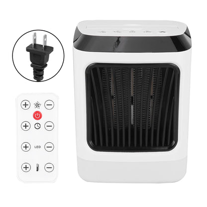 Portable Home Office Timing Electric Tabletop Fan Heater with Remote Control Electric Heater US 110-220V