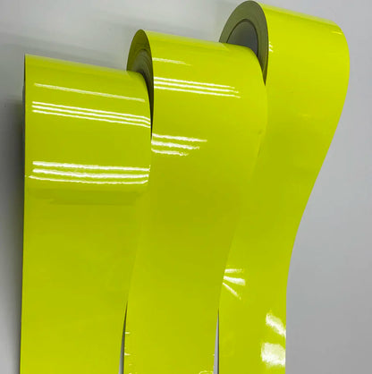 10cm*1/2/3/4/5/6/8M Premium Glossy fluorescent yellow Vinyl Wrap Film Sheet Air Release Self-adhesive Sticker Decal