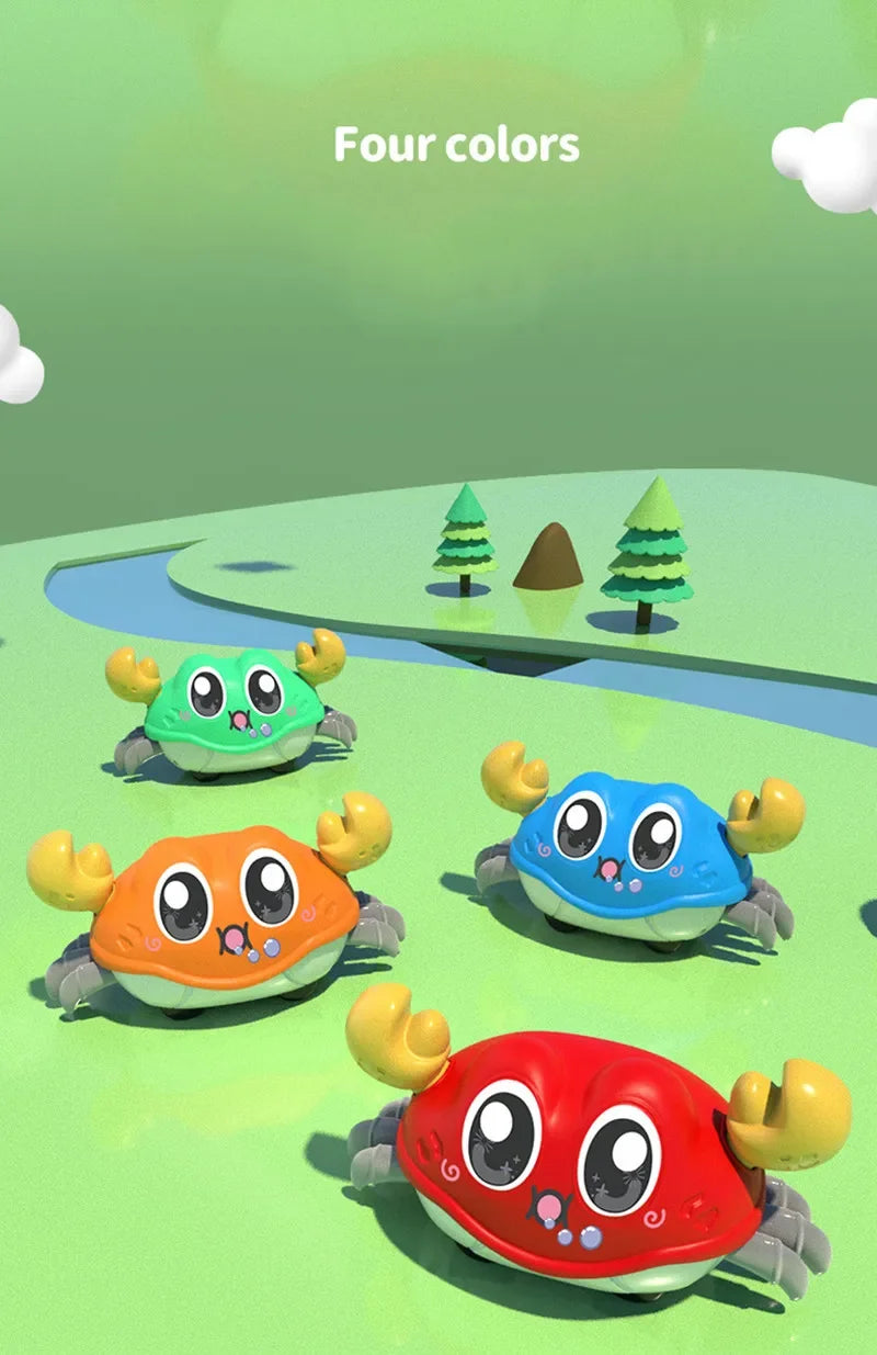Double Force Walking Crawling Crab Tummy Time Baby Sensory Toys Infant Learning Crawl Development Babies Interactive Walking