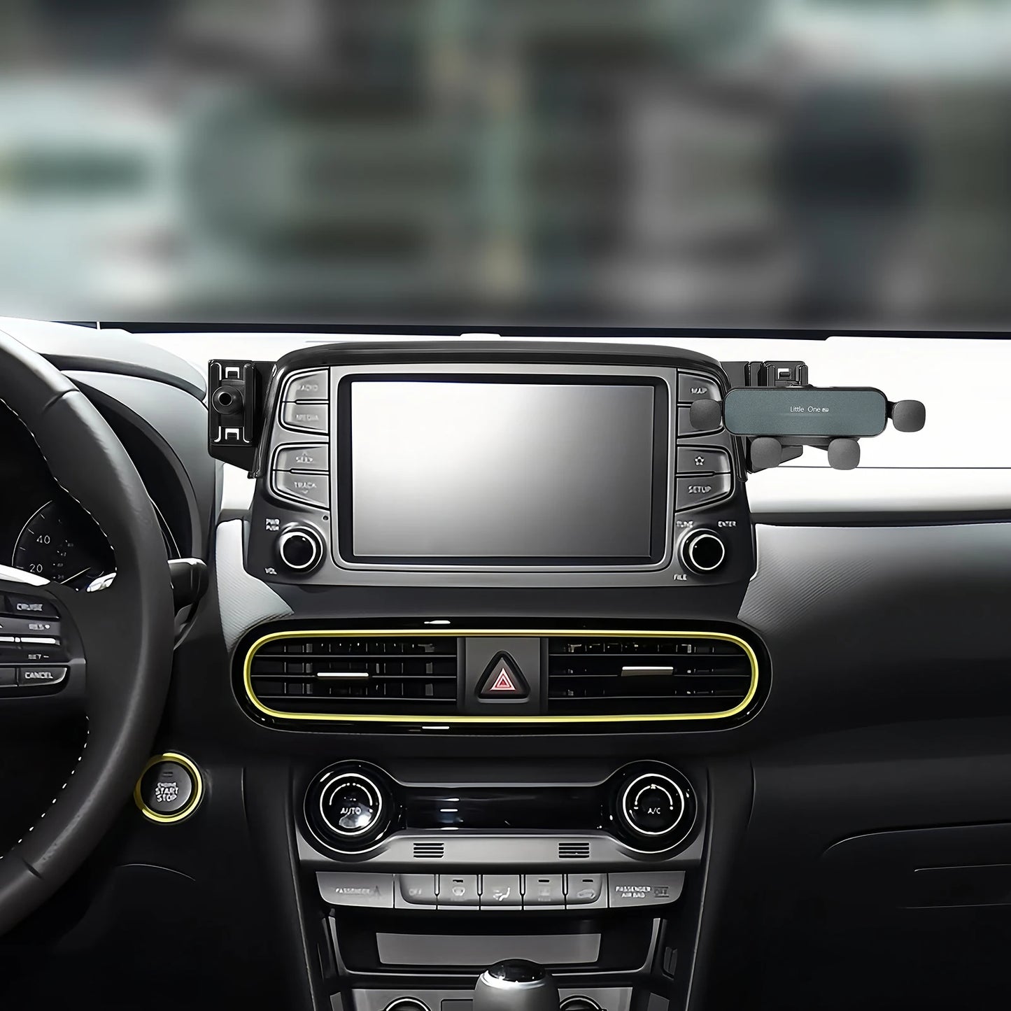 Special For Hyundai Kona 2017-2023 Phone Holder Central Navigation Fixed Base GPS Stand Mobile Phone Mounts Smartphone Bracket