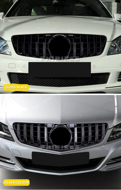 Front Bumper Grille For Mercedes Benz C W204 Sport Racing Grill AMG GT 2007 2008 2009 2010 2011 2012 2013 2014 Facelift