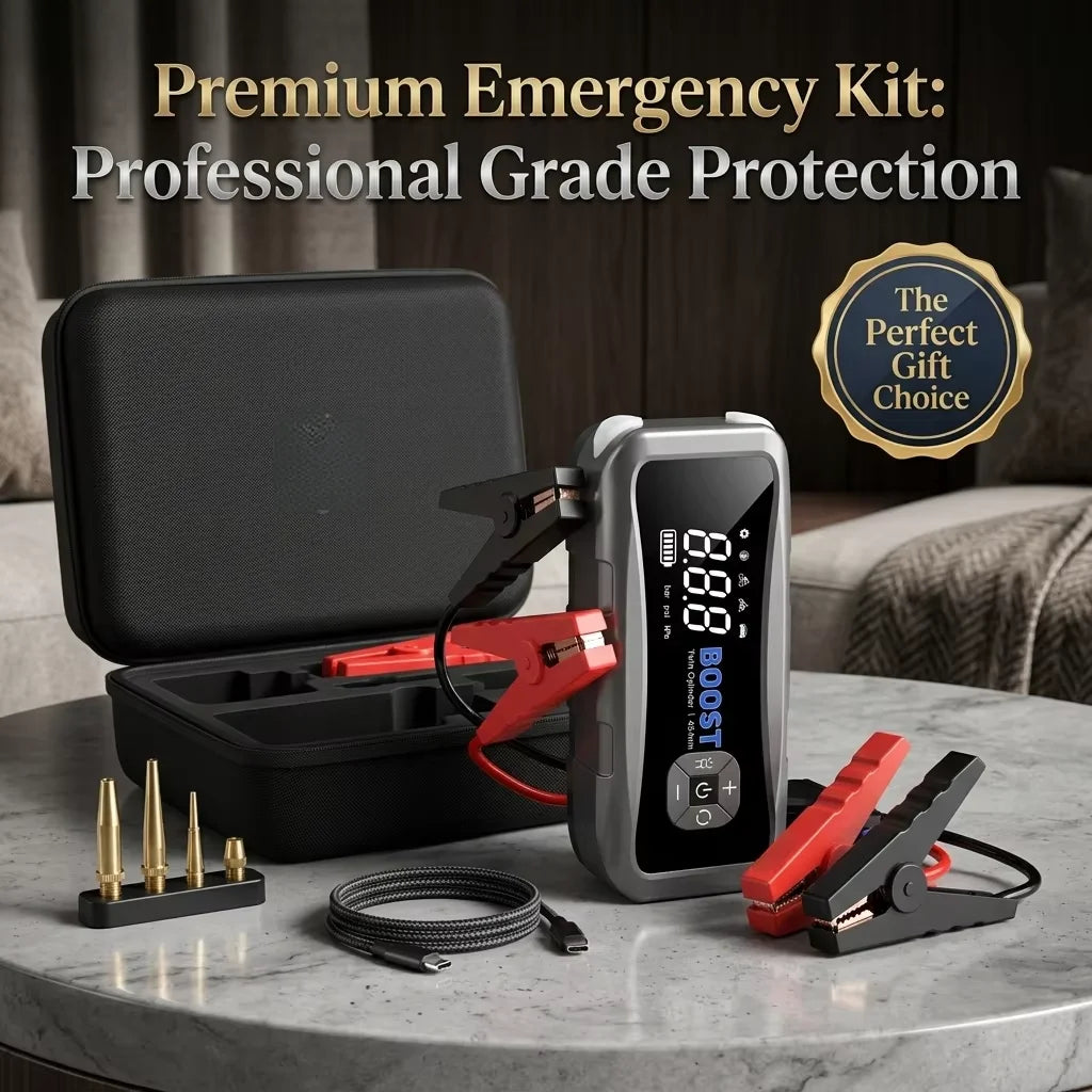 UniLink Twin-Cylinder Ultra-Fast Jump Starter & Air Compressor 16000mAh Real Capacity Car Battery Booster Patented Inflator Pro