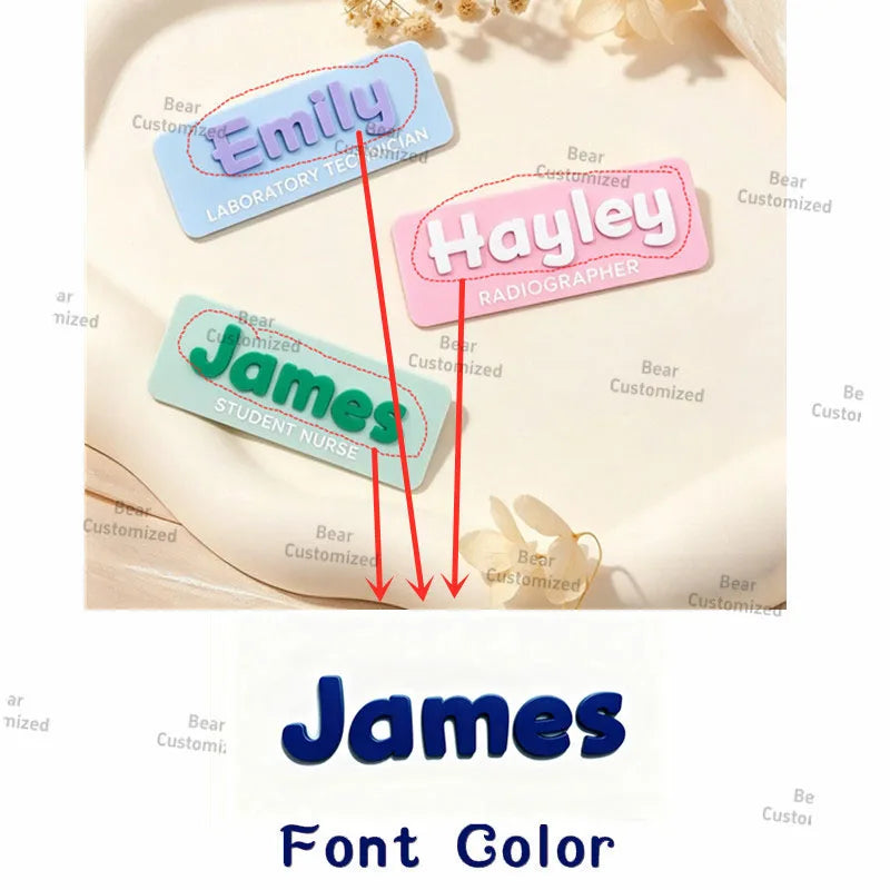 Custom  Acrylic Name Brooch ，Work Name Badge， Personalised Name Badge, Acrylic Name Badge, Gift for Nurse Present for Teacher