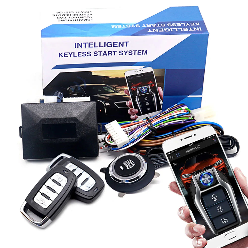 Kirbin Automotive start stop Car alarm with autostart Remote starter Car central lock Start button system Smart key Autostart