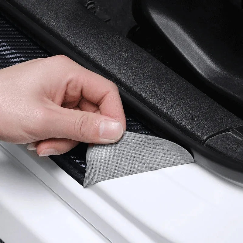 5Pcs Carbon Fiber Car Door Sill Scuff Plate Decor Stickers For Mercedes Benz AMG W463 W204 C300 W212 W176 W222 W124 C190