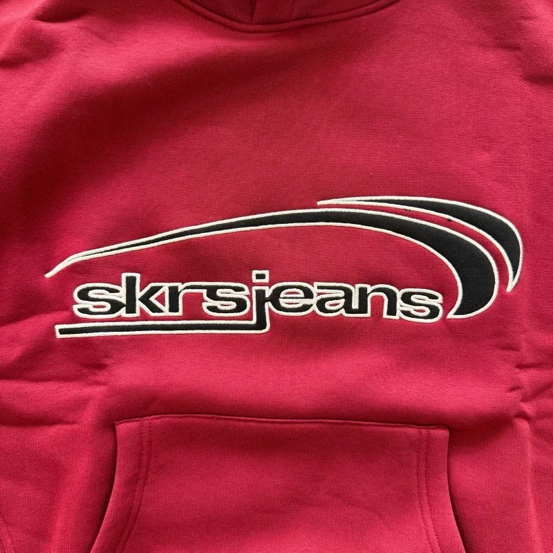 SISTERS AND SEEKERS Women Letters Print Cotton Hoodies Red Long Drop Sleeve Loose Fashion Hooded Sweatshirt 2026 New Autumn