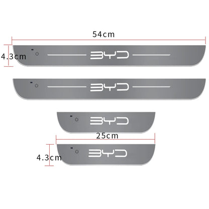 Customized For BYD Atto 3 EV yuan song han 2022 2023 Car Welcome Door illuminated Sill Light Logo Lamp LED Car Pedal Decoration