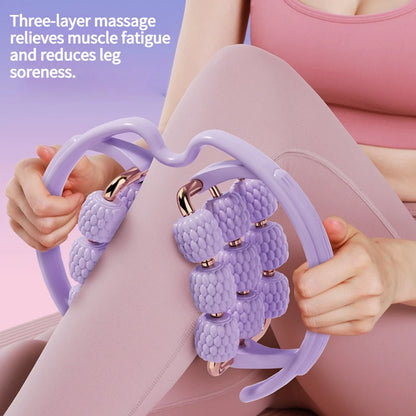 18-wheel Ring Six-axis Roller Household Lightweight Yoga Massager Relieves and Relaxes Muscles Adult Sports Fitness Equipment