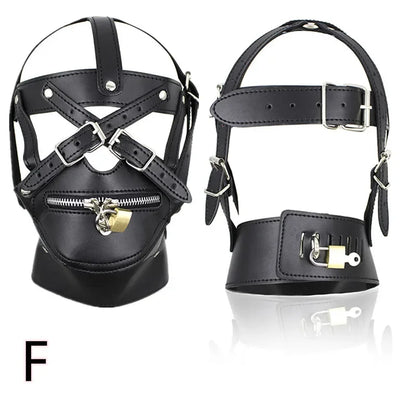 Head Mask BDSM Hood Restraint Strap Erotic Sex Toys For Woman Couples Bondage Set Mouth Gag Ball Slave Adult Game Sex Products