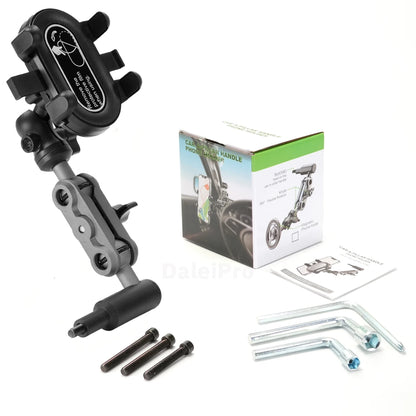 For Tank 500 Car Phone Holder, Car A-Pillar Fixed Phone Holder 360° Rotatable Aluminum Alloy Arm Anti-Shake Phone Stand Base