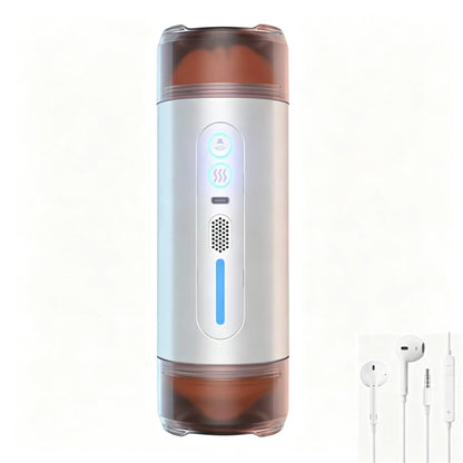 New Automatic Male Realistic Double Penetration Channel Vibration Deep Throat Vagina Heating Voice Pocket Cat Adult Sex Toy