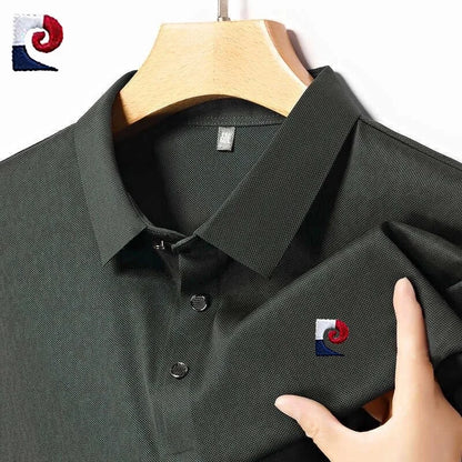 PIERRE CARDIN New Summer High Quality Camouflage Short Sleeve Polo Shirt Men's Fashion and Casual Versatile Top