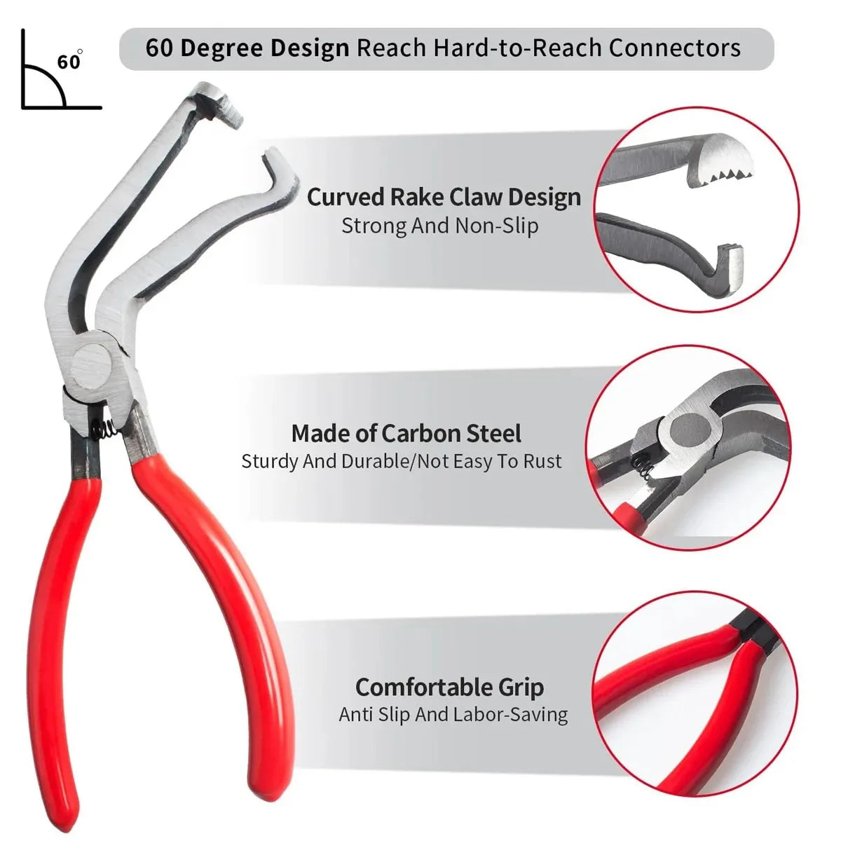 Multifunction Car Electrical Disconnect Pliers Connector Separator Tool for Oil Pipe Fuel Line Automotive Wiring Repair