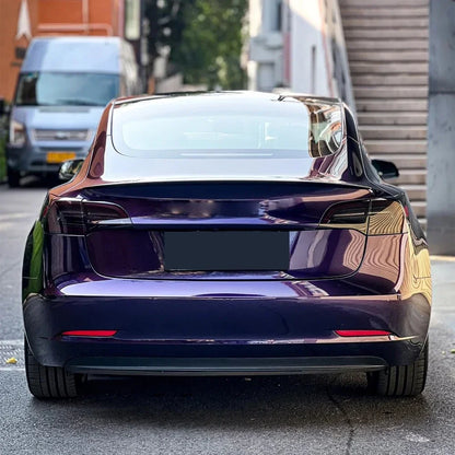 Metallic Midnight Purple Car Sticker Color Change Vinyl Film PET Bubble Free Wrapping Car Accessories Auto Self Adhesive Decals