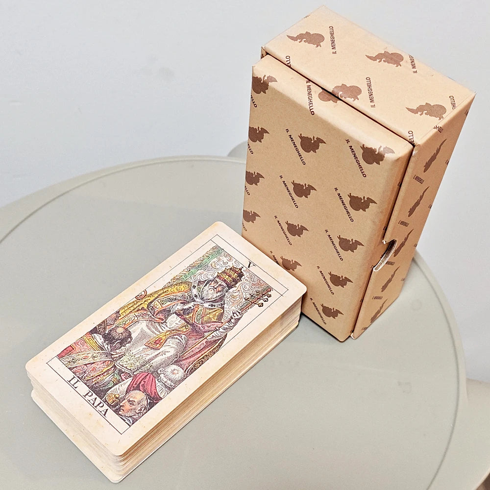 78 Pcs Double-embossed Cards 12*6cm Tarot Soprafino 1830 Vintage Italian Tarot Deck in Rigid Box, Historical Reproduction