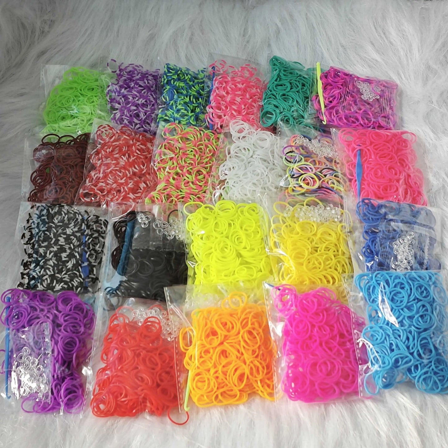 2000pcs-7260pcs Rubber Band Bracelet Kit, Loom Bracelet Making Kit Rubber Bands Refill DIY Bracelet GirlBirthday Gift Toys