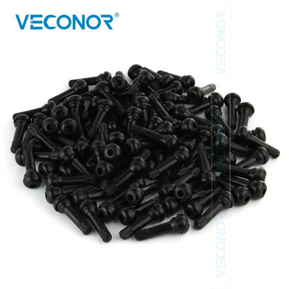 TR412 TR413 TR414 PVR70 Snap-In Tire Valve Stems Short Black Rubber Wheel Replacement With Dust Cap