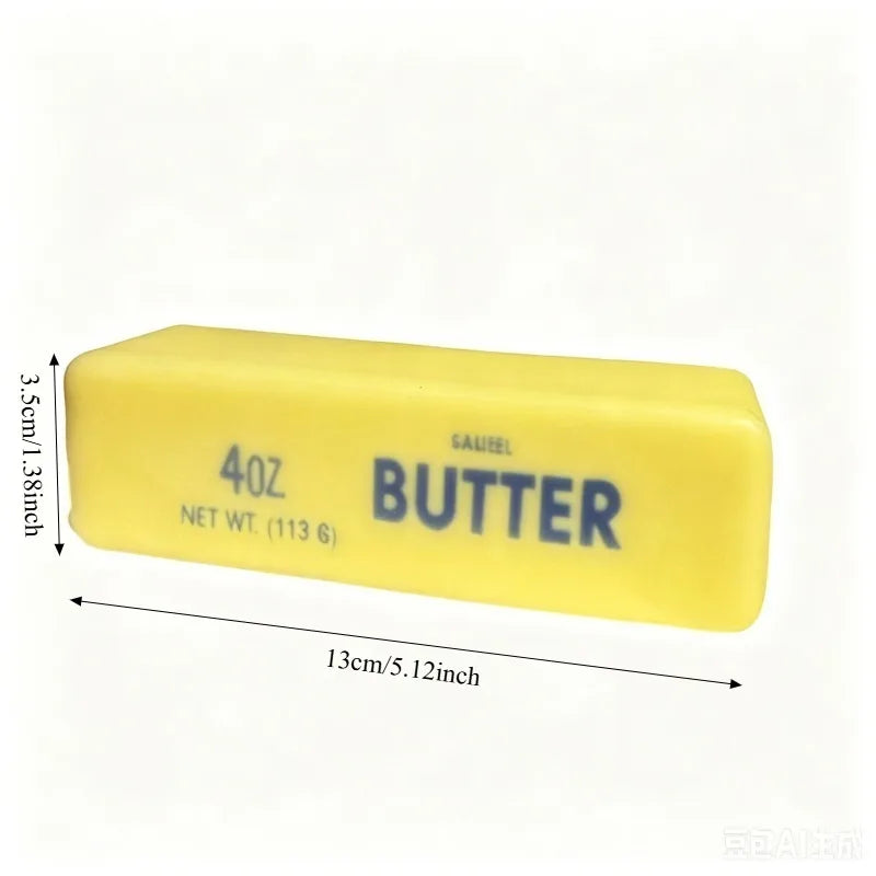 Crunchy Butter Cheese Stick Squishy Fidget Toy Slow Rebound Sound Crispy Butter Bar Toy Finger Squishy Prank Vent Toy for Adult