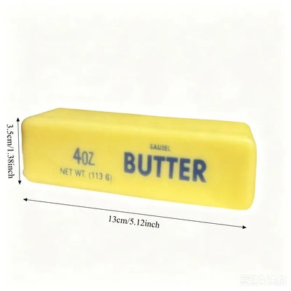 Crunchy Butter Cheese Stick Squishy Fidget Toy Slow Rebound Sound Crispy Butter Bar Toy Finger Squishy Prank Vent Toy for Adult