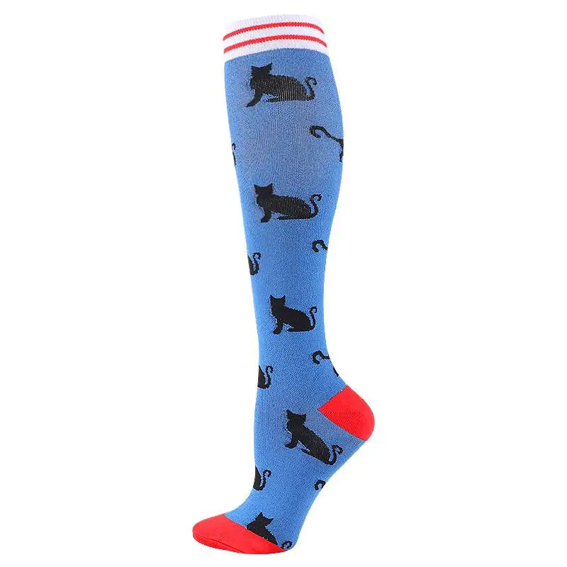 58 Styles Compression Socks 30 Mmhg Heart Star Stripe Socks New Unisex Golfs Tube Thigh Men Outdoor Long Pressure Stockings