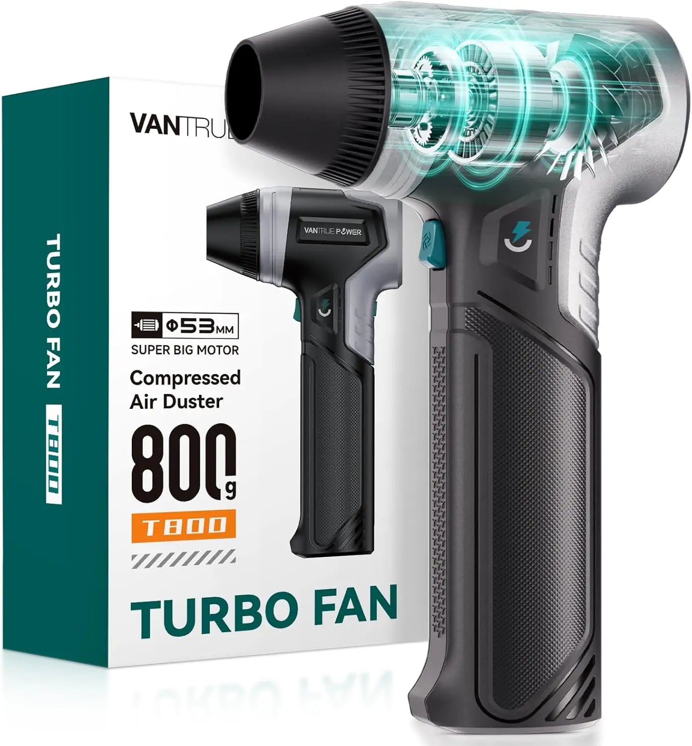 Vanture Electric Air Duster-28.22OZ Market Maximum Wind Pressure Super Power Cordless Duster 3-Gear Adjustable for Outdoor Car