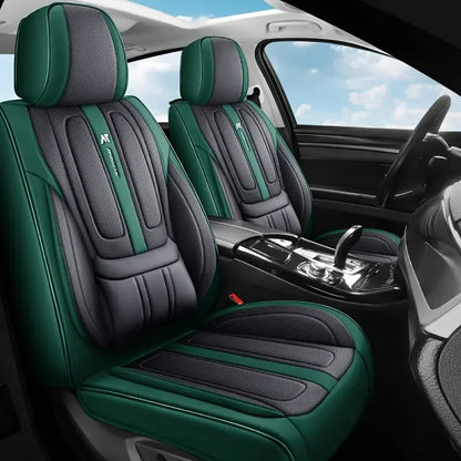 Universal 5-Seat Car Seat Cover 360° Full Coverage with Integrated Waist Support And Side Pockets for Most Vehicle Interior