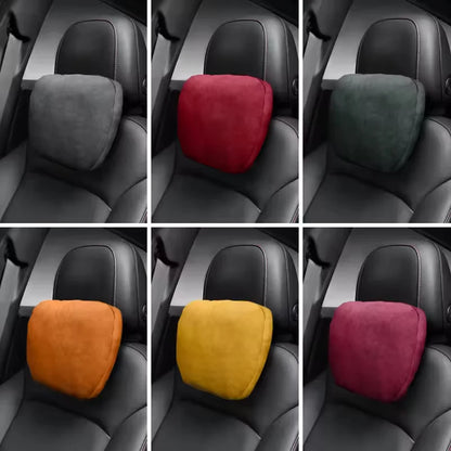 Italy Suede Car Neck Rest Pillow For Nissan Rogue X-Trail T32 T33 Seat Head Neck Support Cushion Auto Interior Accessories